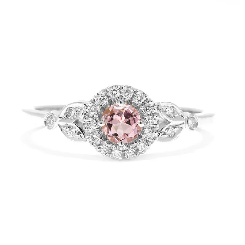 He found affordable gemstone rings for everyday wear online-Rome Tourmaline & Diamonds Engagement Ring