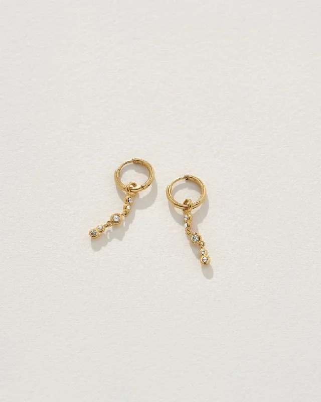 Drop earrings with geometric metal shapes for a bold and contemporary appearance -Sharise Earrings in Gold