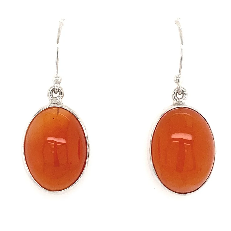 'Blush' Silver Carnelian Gemstone Earrings