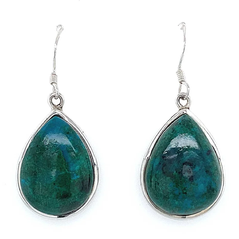 'Eve' Silver Chrysocolla Gemstone Earrings