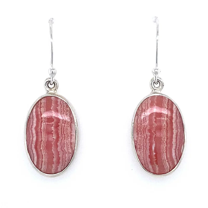 'Hailey' Silver Rhodochrosite Gemstone Earrings