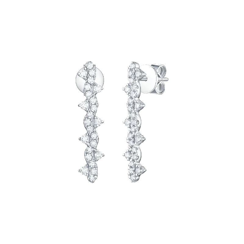 Drop earrings with diamond accents for an elegant and luxurious appearance -Drizzle earrings