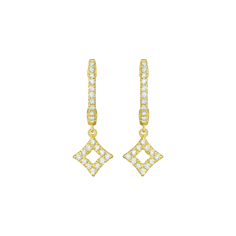 Delicate drop earrings with pearl embellishments for a feminine and refined style -Sparkle huggies