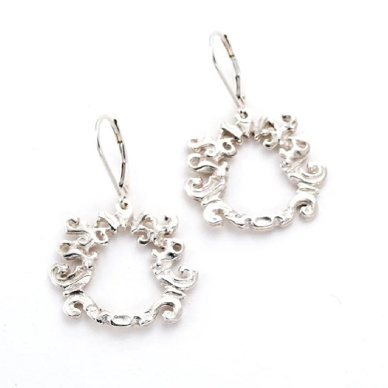 Drop earrings for evening wear with sparkling rhinestones for extra glamour and sparkle -Swing - Stacy