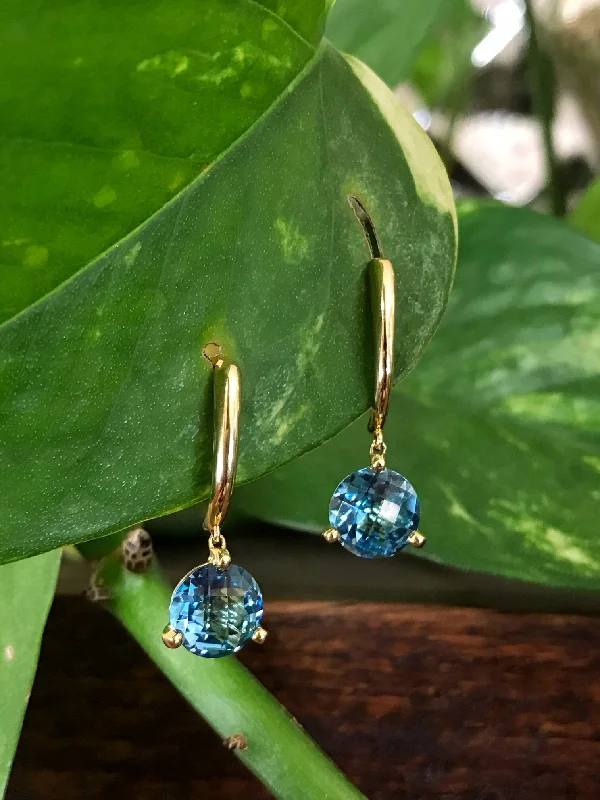 Blue Topaz Stud Dangles