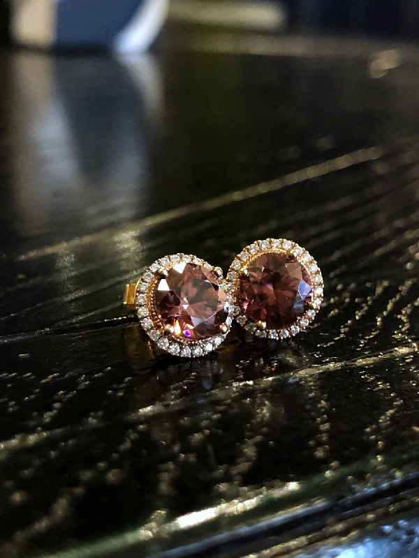 Stanton Color Pink Zircon Studs