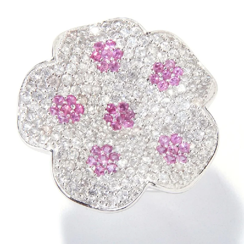 Bespoke gemstone rings tailored to preferences took weeks to make-Sterling Silver 3.29ctw Pink Spinel Ring