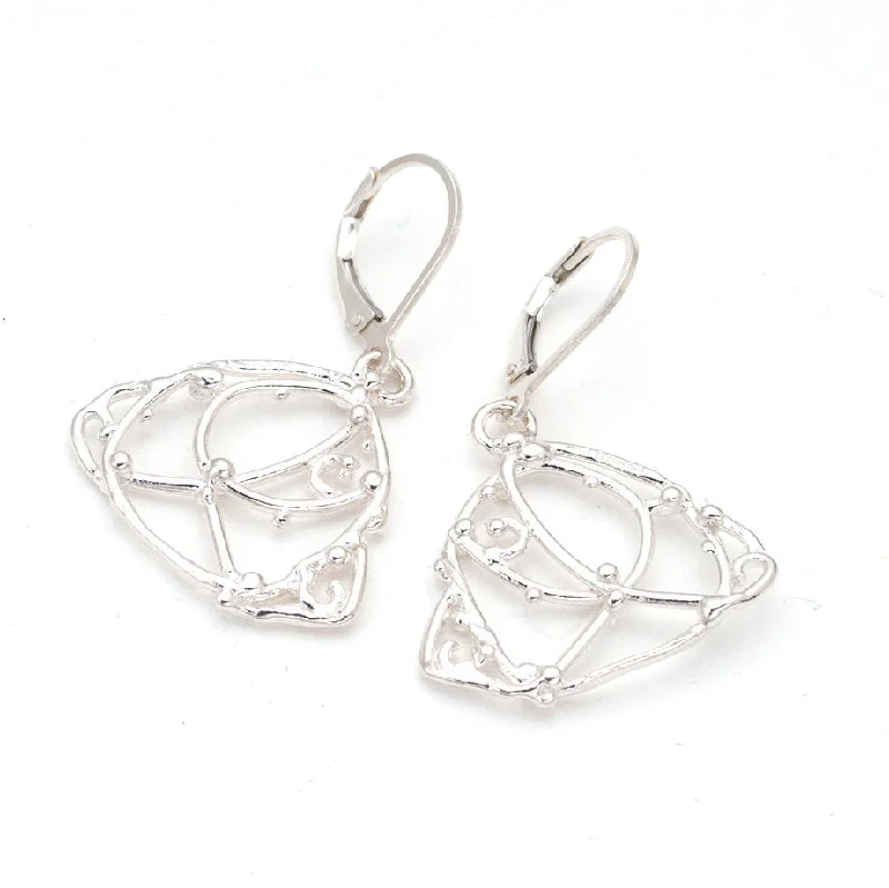 Drop earrings with silver or gold finish for versatile jewelry matching with outfits -Swing Triangle