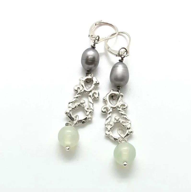 Drop earrings with fine detailing and delicate elements for understated elegance -Swing - Key