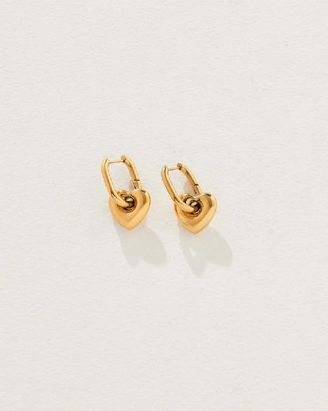 Geometric drop earrings with angular lines for a modern and stylish edge -Tatum Earrings in Gold