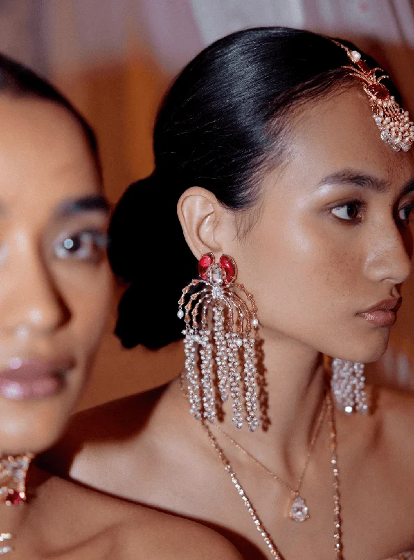 Bold drop earrings with large gemstones for a statement-making look and flair -The Faena Dewdrop Earrings