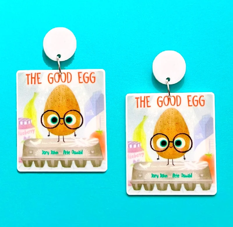 Drop earrings featuring a moon and star design for a celestial-inspired look -The Good Egg Drop Earrings