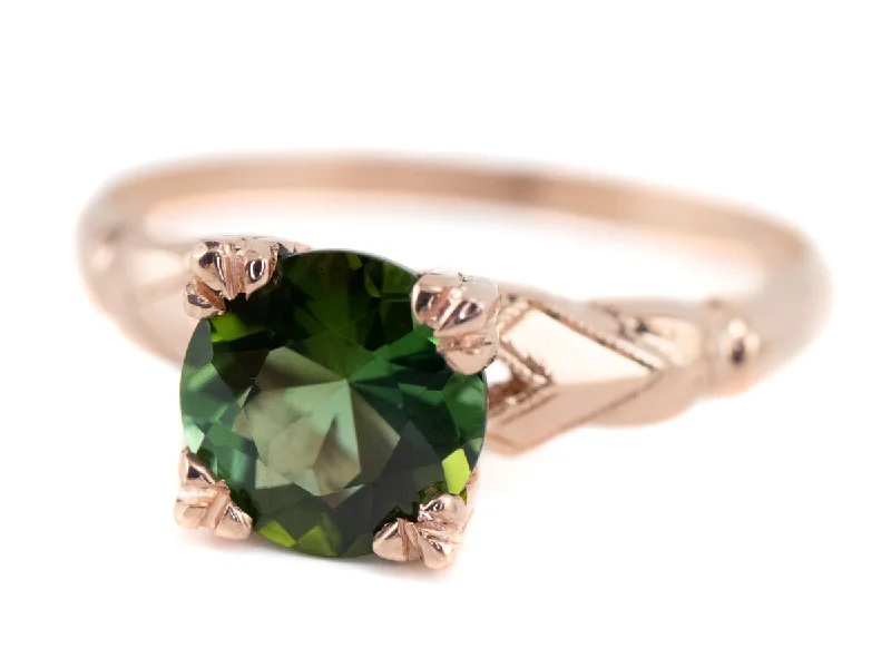 Personalized gemstone rings engraved with initials felt so special-The Levett Green Tourmaline Ring