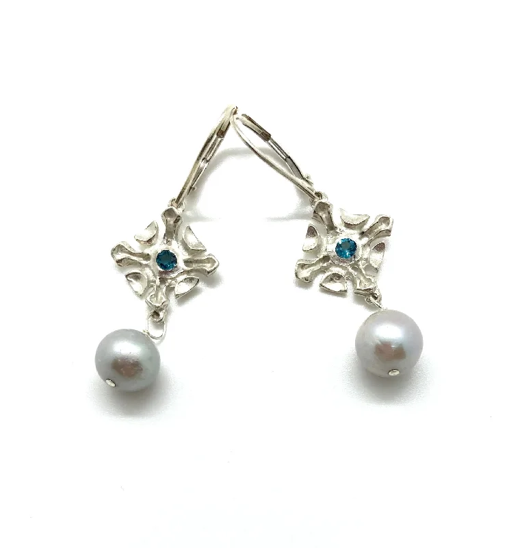 Drop earrings with a floral theme for a feminine, delicate, and nature-inspired design -Vaughn