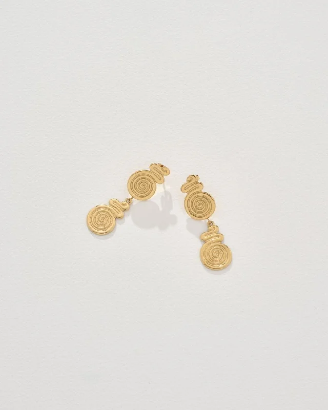 Unique drop earrings with gemstone clusters for a playful and chic appearance -Wesley Earrings in Gold