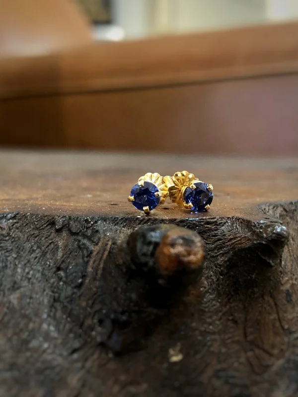 Blue Sapphire Studs